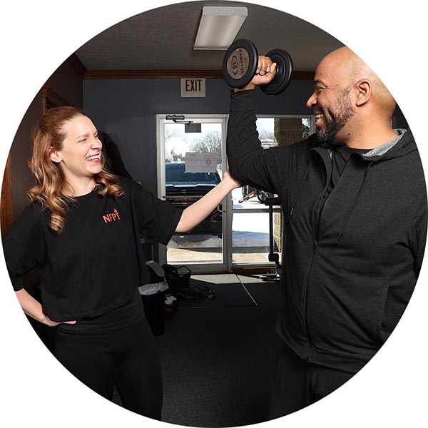 New Home 2023 8 Personal Trainer with client smiling